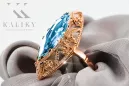 Akwamaryn Oryginalny wyrób Vintage 14k z różowego złota Pierścionek Vintage vrc005r